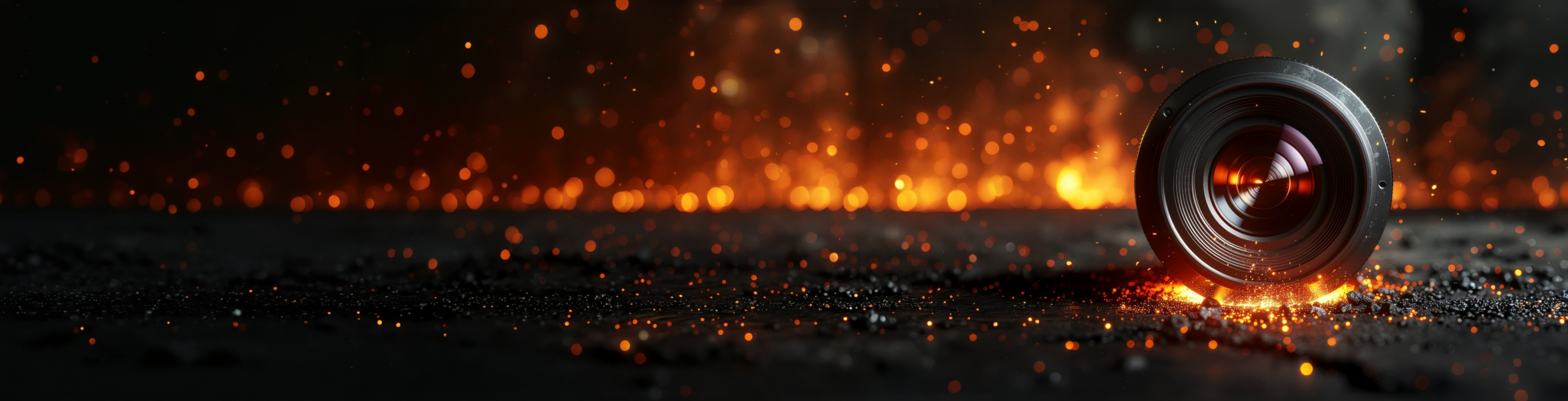 Lens Foundry — Camera lens with fire sparks